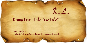 Kampler László névjegykártya
